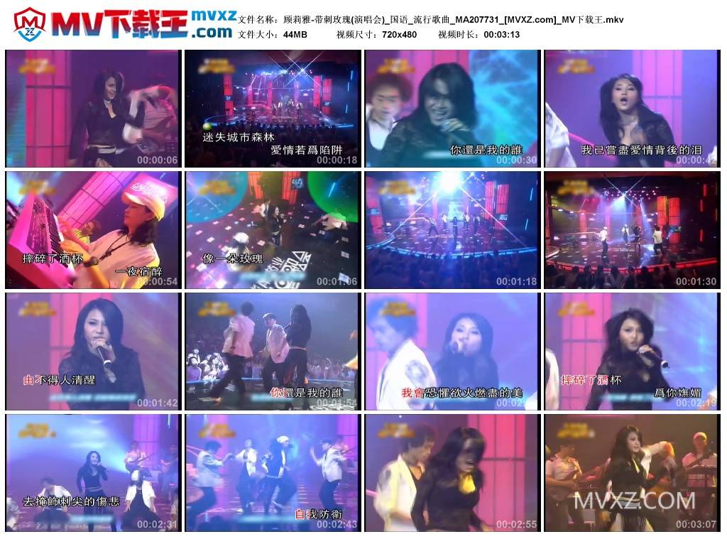 顾莉雅-带刺玫瑰(演唱会)_国语_流行歌曲_MA207731